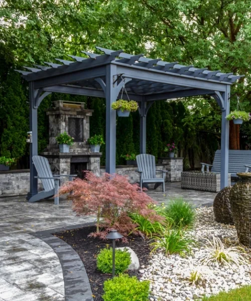 Outdoor living space designed for everyday use, seating and family enjoyment