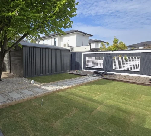 Landscaping project with turf, garden upgrades and ongoing maintenance support